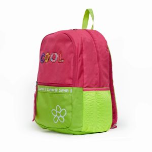 Mochila Zaphir Cool rosa y verde manzana en ABC Librería y Juguetería