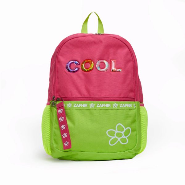 Mochila Zaphir Cool rosa y verde manzana en ABC Librería y Juguetería
