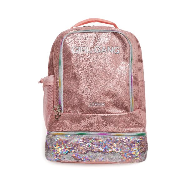 MOCHILA ZAPHIR GIRL GANG ROSA GLITTER en ABC Librería Juguetería