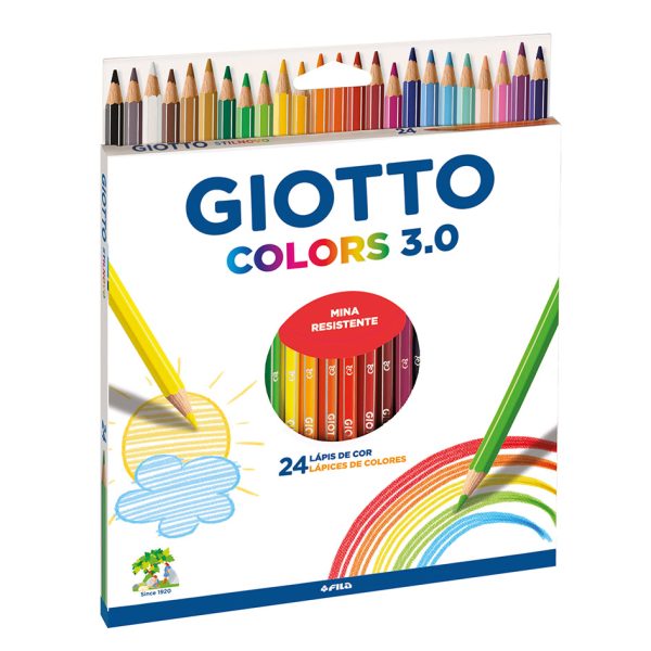 24 lápices de colores Giotto Colors 3.0. Calidad para la escuela en ABC Librería y juguetería.