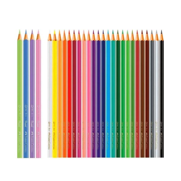 24 ecolapices de color + 4 tonos pastel Faber-Castell en ABC Librería y juguetería