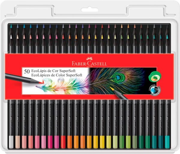 EcoLápices de color SuperSoft Faber-Castell x 50 unidades en librería ABC.