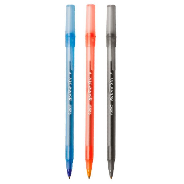 Bolígrafos Bic Rondo Round Stic 1mm en Azul, Rojo y Negro en ABC Librería Juguetería