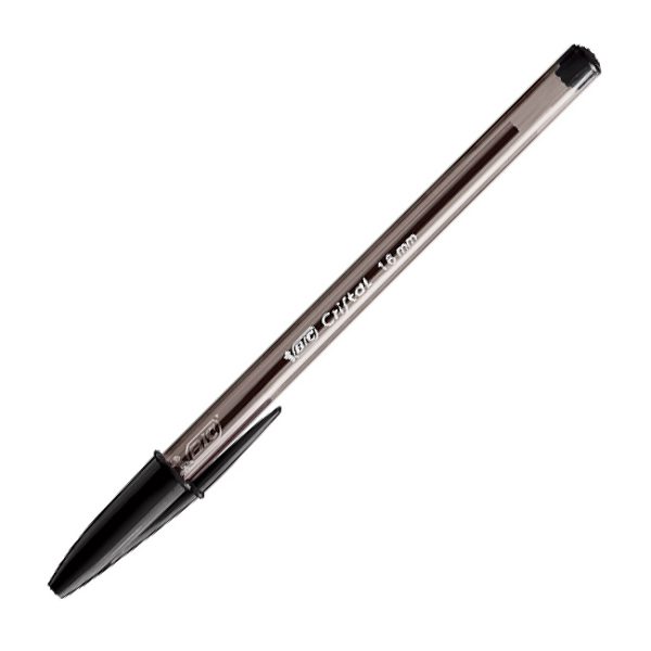 Bolígrafo BIC Cristal Intenso punta 1.6 Negro en ABC Librería Juguetería