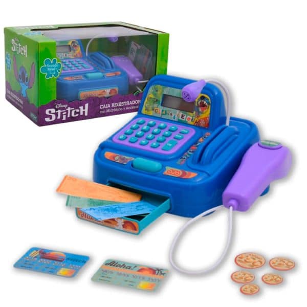 Caja Registradora Con Micrófono, Luces Y Sonido Stitch Ditoys en ABC Librería y Juguetería