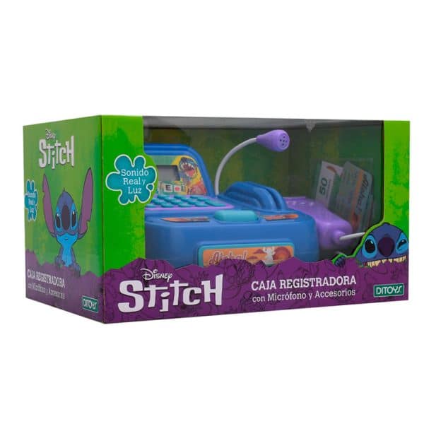 Caja Registradora Con Micrófono, Luces Y Sonido Stitch Ditoys en ABC Librería y Juguetería
