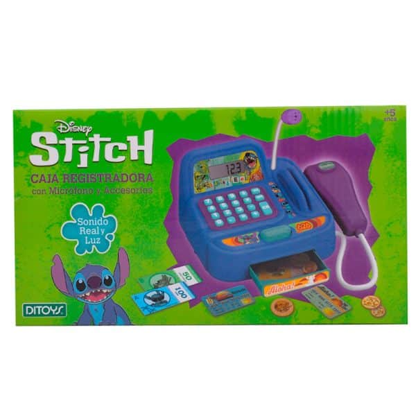 Caja Registradora Con Micrófono, Luces Y Sonido Stitch Ditoys en ABC Librería y Juguetería