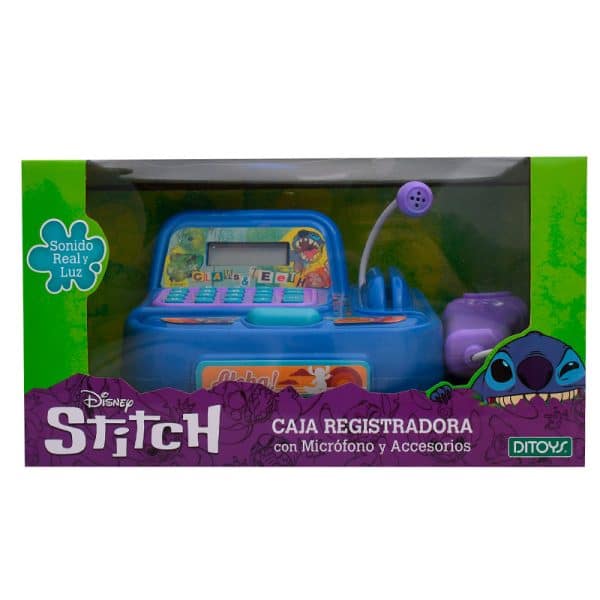 Caja Registradora Con Micrófono, Luces Y Sonido Stitch Ditoys en ABC Librería y Juguetería