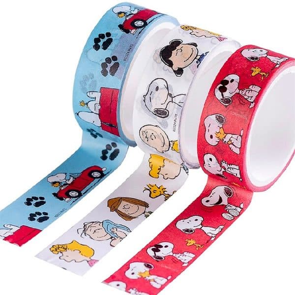 Cinta Washi Tape Glitter Snoopy x 3 Mooving en ABC Librería y juguetería