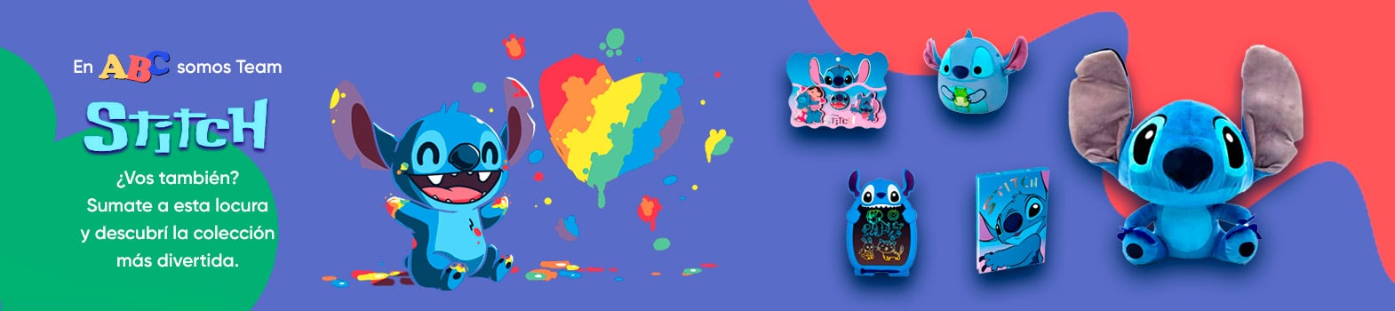 En ABC Librería y Juguetería somos Team Stich. Descubrí la colección más divertida