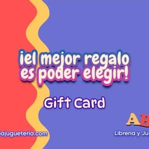 Gift Card. Tarjeta de regalo. El mejor regalo es poder elegir en ABC Librería y Juguetería. Tienda online.