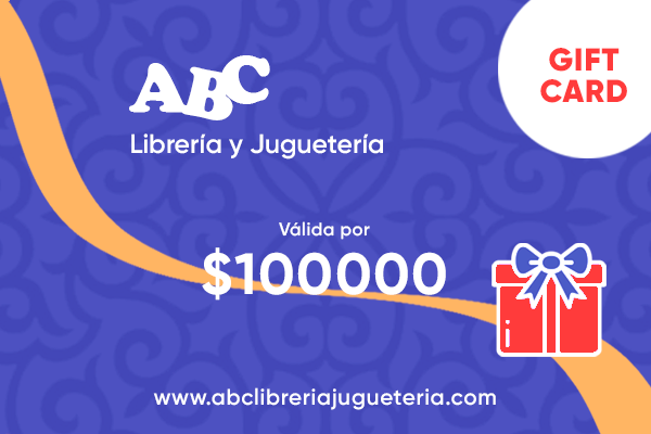 Gift Card. Tarjeta de regalo válida por $100000 en ABC Librería y Juguetería