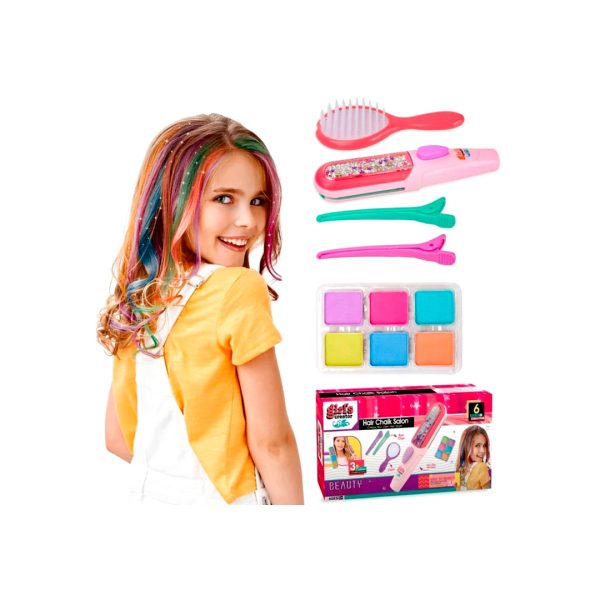 Kit divertido y seguro para que las niñas coloreen su cabello con tiza temporal no tóxica, en ABC Librería y Juguetería