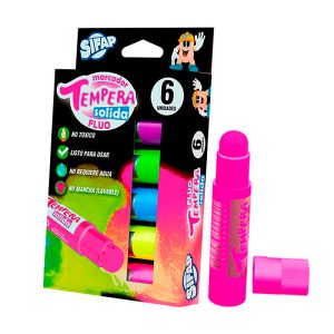 Marcador Témpera sólida Fluo Sifap x 6 n ABC Librería y Juguetería