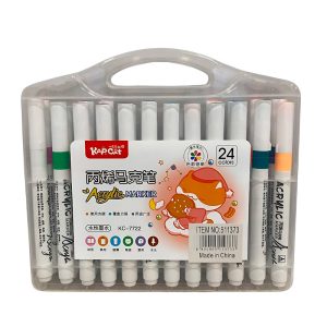 Marcadores acrílicos 24 unidades en estuche tipo valijita. Acrylic marker 24 colors en ABC Librería Juguetería