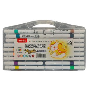 Marcadores acrílicos 36 unidades en estuche tipo valijita. Acrylic marker 36 colors en ABC Librería Juguetería