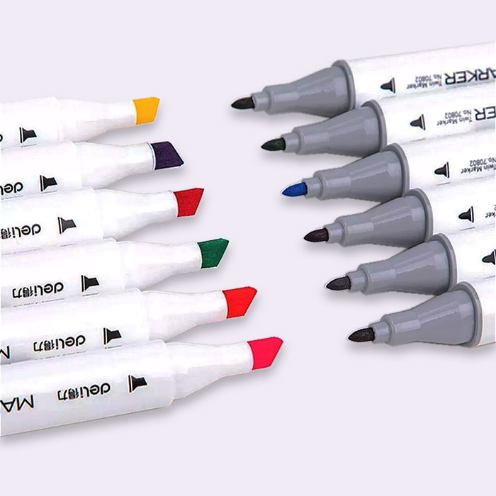 Marcadores doble punta Sketch Markers Deli Color Emotion con tinta a base de alcohol. 12 rotuladores multicolor. 1 Marcadores doble punta Deli Color Emotion. tinta a base de alcohol, 12 rotuladores multicolor en ABC Librería y Juguetería