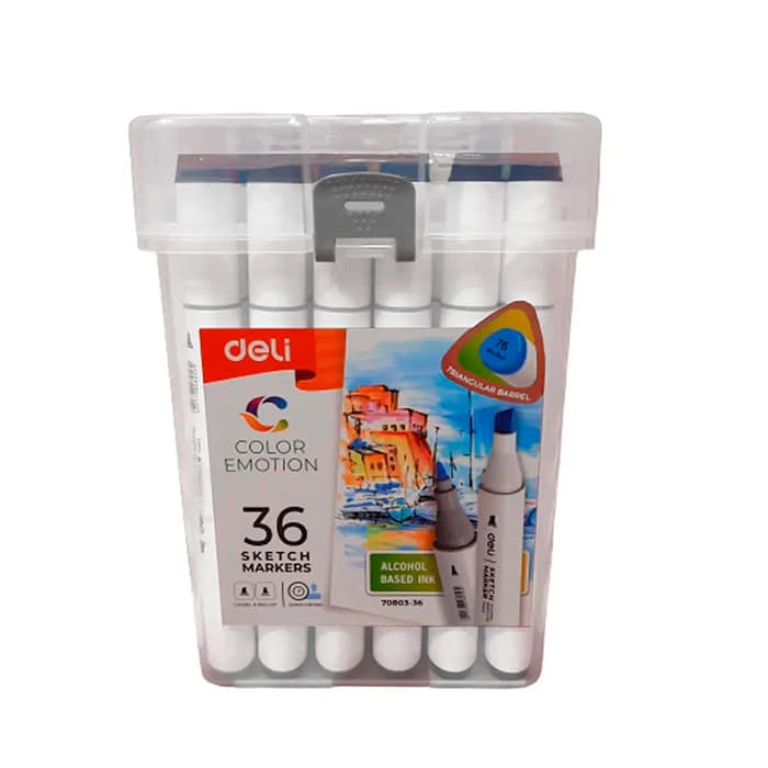 Marcadores doble punta Sketch Markers Deli Color emotion en ABC Librería Juguetería