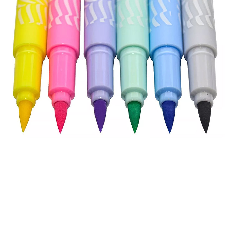 Marcadores pinceladas pastel. Puntas pincel super soft Serious Coloring Mooving x 10 unidades 3 Marcadores pinceladas pastel. Puntas pincel super soft Serious Coloring Mooving x 10 unidades - Imagen 3