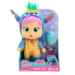 Muñeca Cry Babies 26cm Loving Care Disney Stitch en ABC Librería y Juguetería