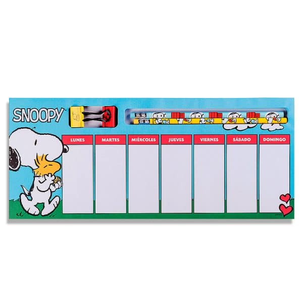 Planner Semanal con Accesorios - Mooving / Diseño Snoopy (60 hojas) en ABC Librería y juguetería