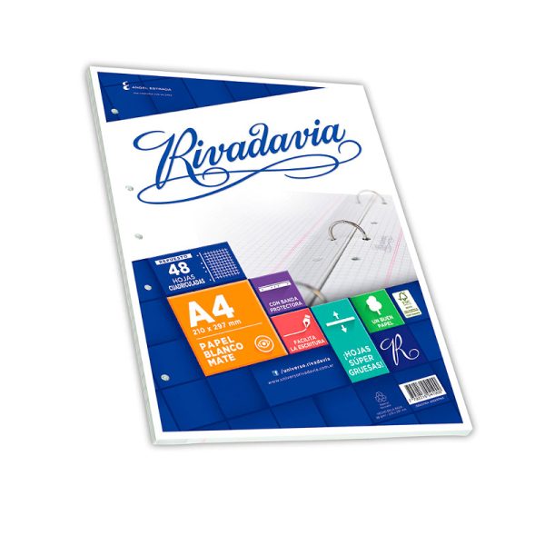 Repuesto A4 de 48 hojas cuadriculadas en ABC Librería y Juguetería