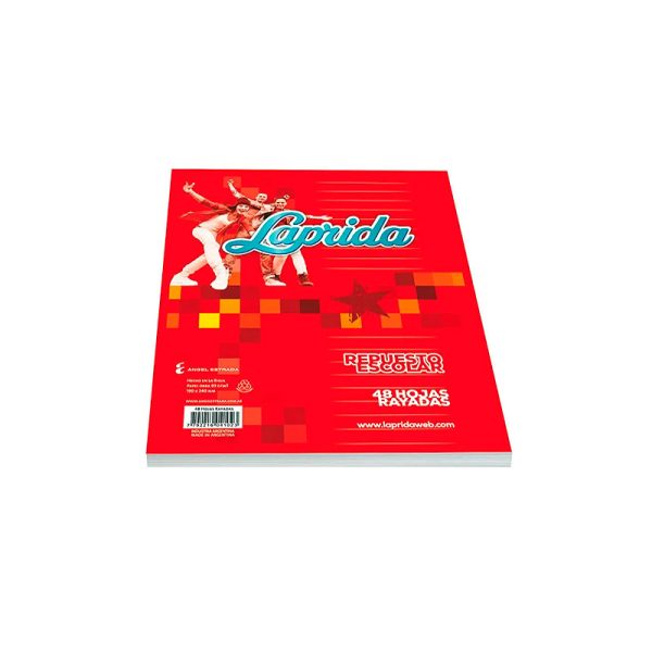 Repuesto escolar Laprida 48 hojas rayadas. Tamaño carta. Papel blanco Mate en ABC Librería y Juguetería