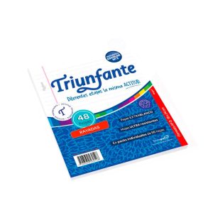 Repuesto escolar Nº3 de 48 hojas rayadas Triunfante. Papel extra blanco, resistente en ABC Librería Juguetería