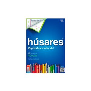Repuesto Húsares A4 rayadas en ABC Librería y Juguetería