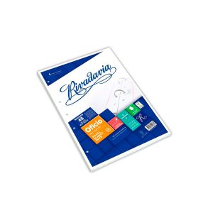 Repuestos Oficio Rivadavia 48 hojas Papel blanco mate rayadas en ABC Librería Juguetería
