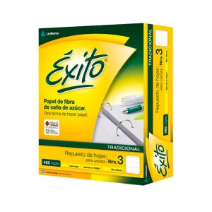 Repuesto escolar Éxito 480 hojas rayadas. Tamaño carta. Papel extra blanco en ABC Librería Juguetería