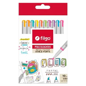 Resaltador Filgo Multi lighter Fluo doble punta x 10 en ABC Librería y Juguetería