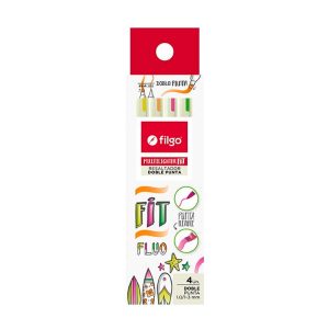 Resaltador Filgo Multi lighter Fluo doble punta x 4 en ABC Librería y Juguetería