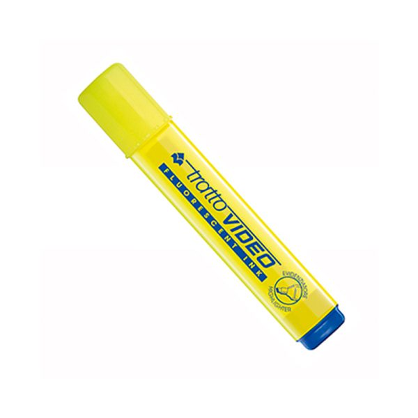 Resaltador Fluor Tratto Video Chato amarillo en ABC Librería y Juguetería