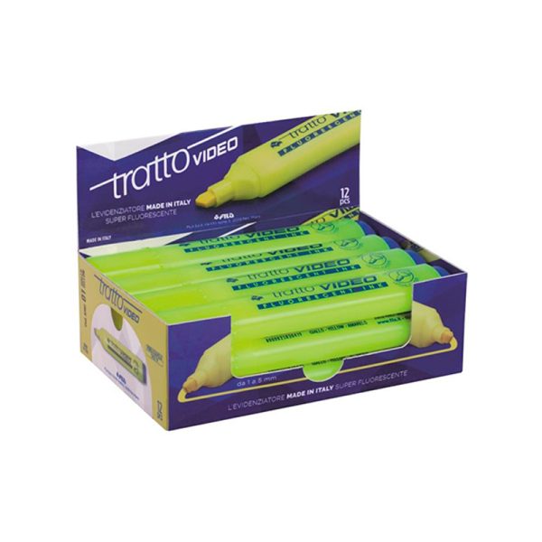 Resaltador Fluor Tratto Video Chato amarillo en ABC Librería y Juguetería