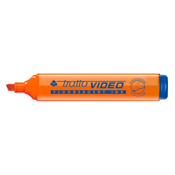 Resaltador Fluor Tratto Video Chato naranja en ABC Librería y Juguetería
