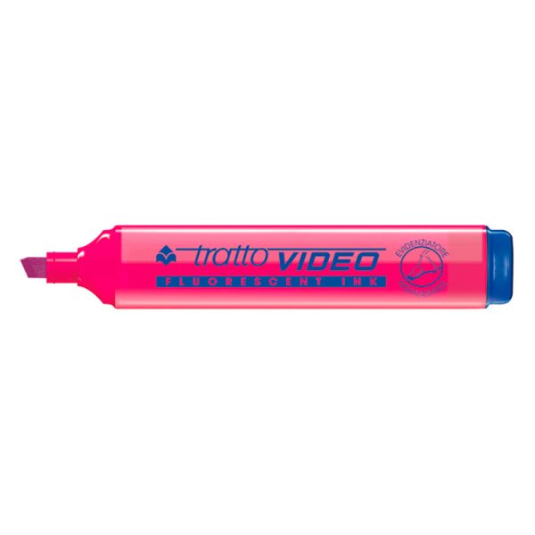 Resaltador Fluor Tratto Video Chato rosa en ABC Librería y Juguetería