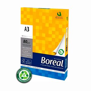 Resma Boreal A3 de 80 gramos blanco liso elaborado con fibras cultivadas en ABC Librería