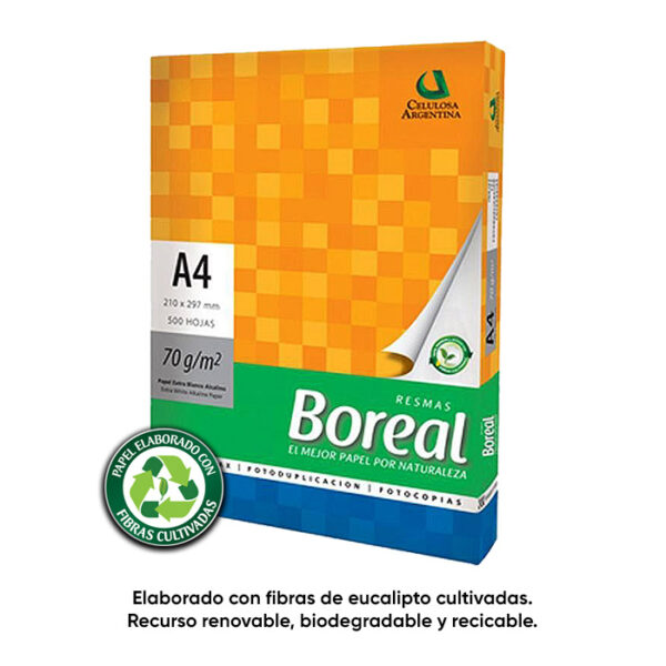 Resmas Boreal A4 70 GR en ABC Librería Juguetería