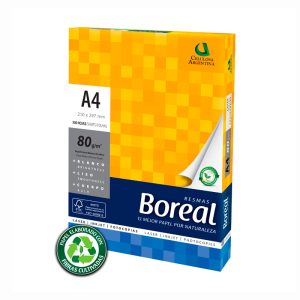 Resma Boreal A4 de 80 gramos blanco liso elaborado con fibras cultivadas en ABC Librería