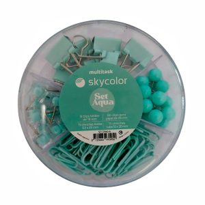 Set oficina Skycolor Aqua Circular en ABC Librería Juguetería