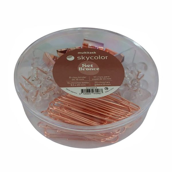 Set oficina Skycolor Bronce Circular en ABC Librería Juguetería