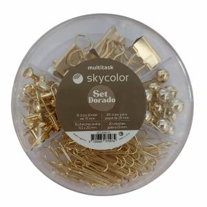 Set oficina Skycolor Dorado Circular en ABC Librería Juguetería